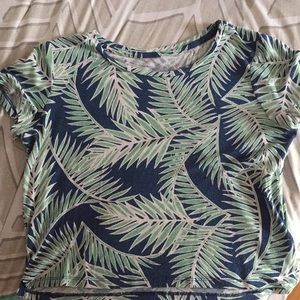 Palm tree leaf Crop top